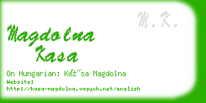 magdolna kasa business card